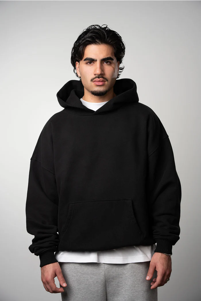 Vintage Washed Black Hoodie - Image 3