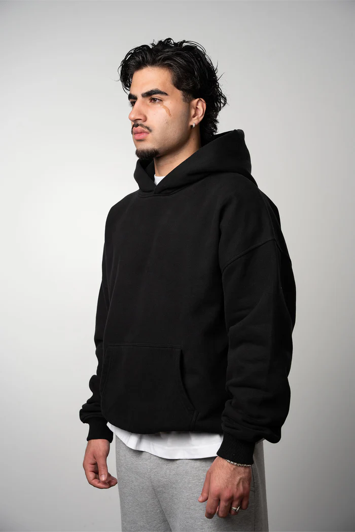Vintage Washed Black Hoodie - Image 4