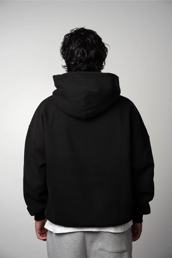 Vintage Washed Black Hoodie - Image 5